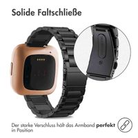 imoshion Edelstahlarmband für das Fitbit Versa 2 / Versa Lite - Schwarz