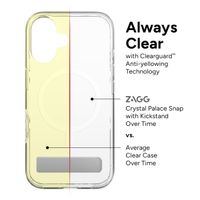 ZAGG Crystal Palace Snap KickStand Case mit MagSafe für das iPhone 16 - Transparent