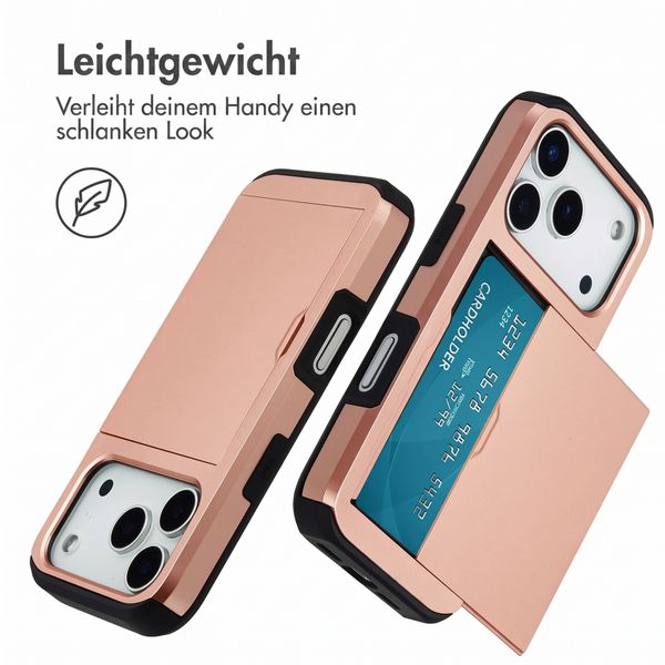 imoshion Backcover mit Kartenfach Apple iPhone 18 Pro / 17 Pro - Rose Gold