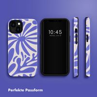 Selencia Vivid Back Cover Apple iPhone 13 - Modern Bloom Sapphire Blue