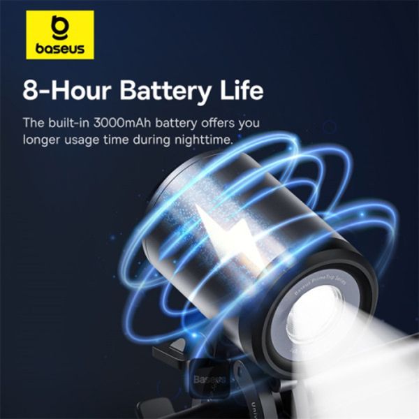 Baseus PrimeTrip 2-in-1 Handyhalterung mit Fahrradlampe - Magnetisch - Universell - Cosmic Black