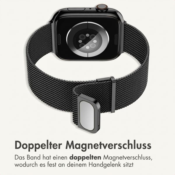 imoshion Mailändische Magnetarmband für Apple Watch | 38/40/41/42 mm - Schwarz
