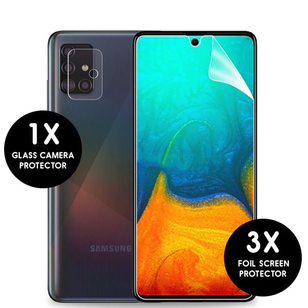 imoshion Displayschutzfolie 3er-Pack + Kameraschutz Glas Galaxy A71