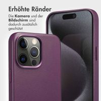 Accezz 2-in-1 Klapphülle aus Leder mit MagSafe für das iPhone 15 Pro Max - Heath Purple