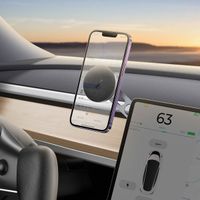 Baseus T-Space Series Magnetische Handyhalterung Auto – Armaturenbrett und Mittelkonsole – MagSafe – Frost Silver