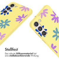 imoshion SilikonHülle design mit Band Samsung Galaxy S23 - Yellow Flower Distance
