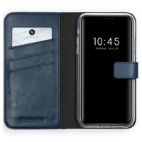 Selencia Echtleder Klapphülle Apple iPhone Xr - Blau