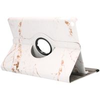 imoshion 360° drehbare Design Tablet Klapphülle Apple iPad 9 (2021) 10.2 Zoll / iPad 8 (2020) 10.2 Zoll / iPad 7 (2019) 10.2 Zoll - White Marble