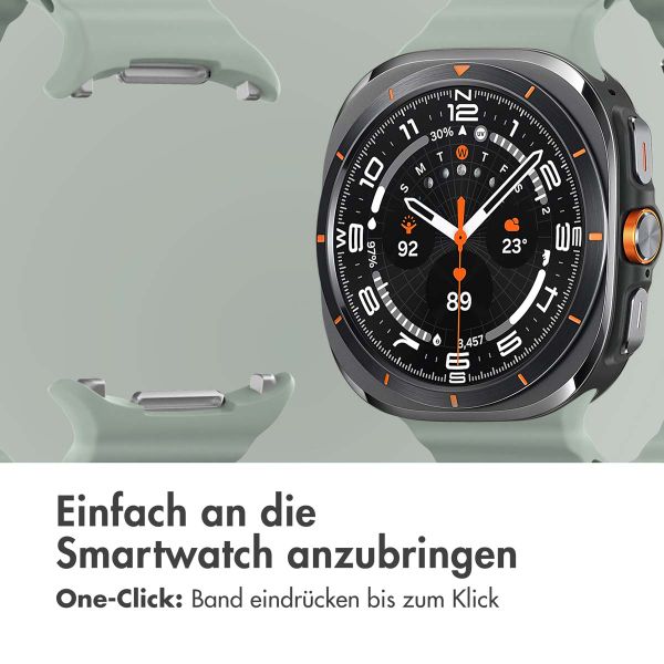 imoshion Ocean Silikonarmband für das  Samsung Galaxy Watch Ultra (2024/2025) - Grayish Green