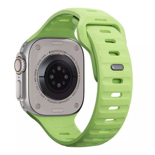 Nomad Sport Armband FKM für das  Apple Watch Series 1 t/m 11 / SE / Ultra (44/45/46/49 mm) - Glow Green