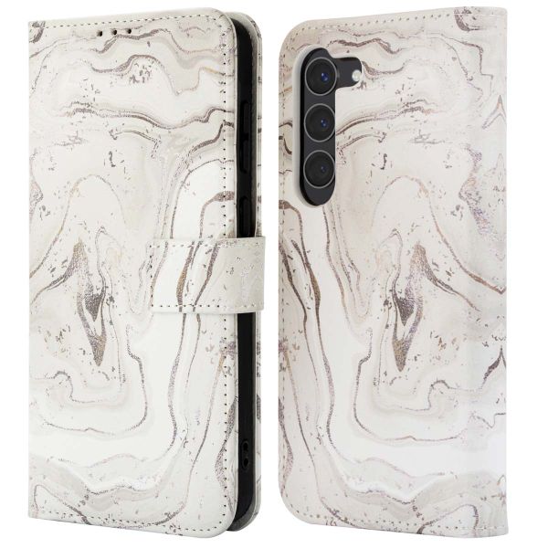 imoshion Design Klapphülle Samsung Galaxy S23 - Sandy Marble