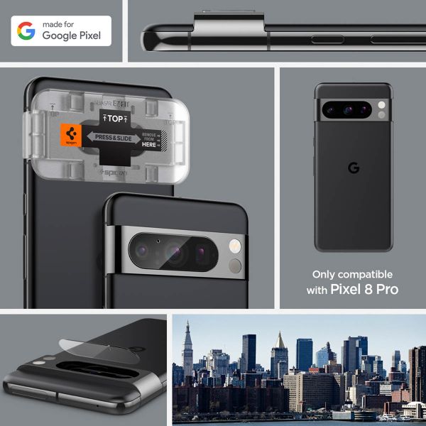 Spigen Glas.tR EZFit Optik Linsen Protektor 2er-Pack für das Google Pixel 8 Pro