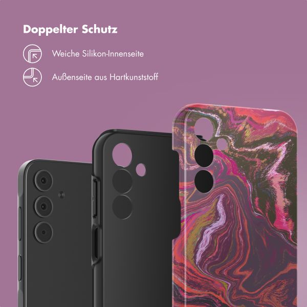 Selencia Vivid Back Cover Samsung Galaxy A15 (5G) - Marble Purple
