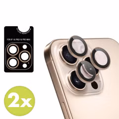 imoshion 2er-Pack Objektivschutz für Kamera für das Apple iPhone 16 Pro / 16 Pro Max - Desert / Titanium