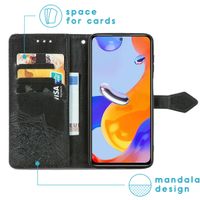 imoshion Mandala Klapphülle für das Xiaomi Redmi Note 11 Pro - Schwarz