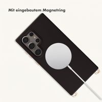 Selencia Rivièra Backcover mit MagSafe mit abnehmbaren Haken Samsung Galaxy S24 Ultra - Velvet Black