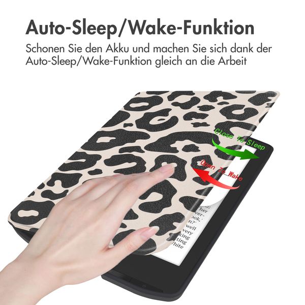 imoshion Design Slim Soft Case Sleepcover Pocketbook Verse / Verse Pro / Verse Pro Color / Vivlio Light / Light HD - Leopard