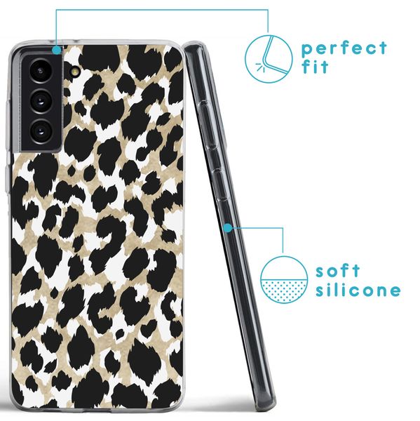 imoshion Design Hülle für das Samsung Galaxy S21 Plus - Leopard / Schwarz