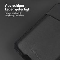 Accezz Lederkartenhalter - Geeignet für MagSafe und Qi2 - Onyx Black