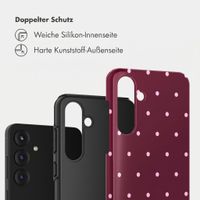 Selencia Vivid Back Cover Samsung Galaxy S25 FE - Happy Dots Burgundy