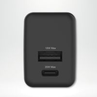 imoshion Wandladegerät - Ladegerät - USB-C + USB-A - Power Delivery und Quick Charge - 35W - Schwarz