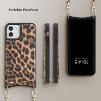 Selencia Nova Back Cover mit Kordel und Kartenhalter für das iPhone 12 (Pro) - Leopard