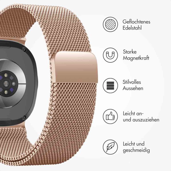 imoshion Magnetisches Milanaise Armband für das  Samsung Galaxy Watch 8 (40/44mm) / Classic (46mm) - Rosé gold