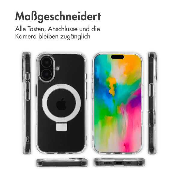 Accezz Ring Stand Backcover mit MagSafe Apple iPhone 16 - Transparent