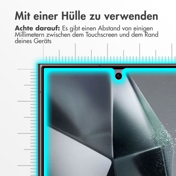 Accezz Screen Protector aus gehärtetem Glas für das Samsung Galaxy S24 Ultra - Transparent 