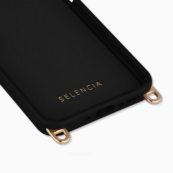 Selencia Rivièra Backcover mit MagSafe mit abnehmbaren Haken Samsung Galaxy A34 (5G) - Velvet Black