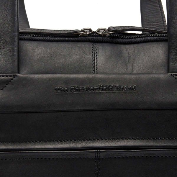 The Chesterfield Brand Ryan Laptoptasche 17 Zoll - Echtes Leder - Schwarz