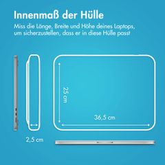 imoshion Laptop Hülle 15-16 Zoll - Laptop Sleeve mit Fach - Cobalt Blue