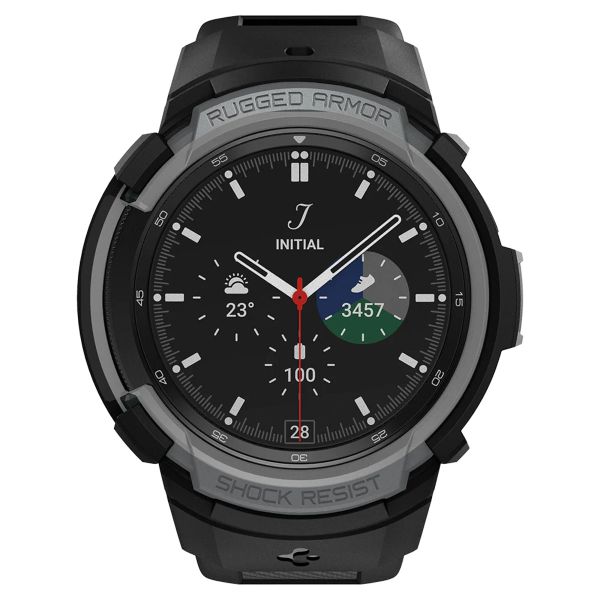 Spigen Rugged Armor™ Pro Case für die Samsung Galaxy Watch 4 - 46 mm - Charcoal Gray