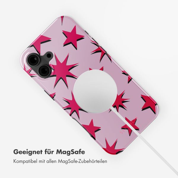 Selencia Vivid Rückabdeckung mit MagSafe iPhone 16 - Stars Rubine Red Light Pink