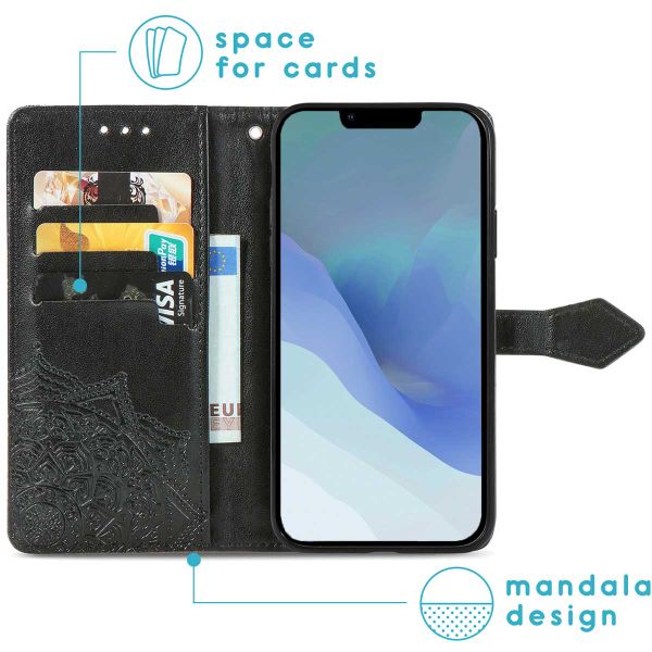 imoshion Mandala Klapphülle Apple iPhone 14 / 13 - Schwarz