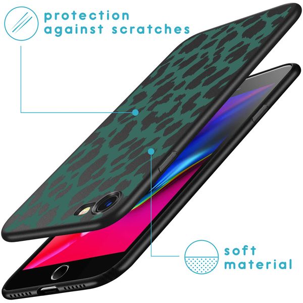 imoshion Design Hülle iPhone SE (2022 / 2020) / 8 / 7 - Leopard - Grün