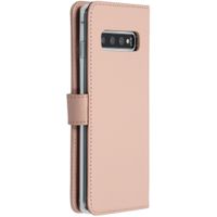 Selencia Echtleder Klapphülle Rosa für Samsung Galaxy S10