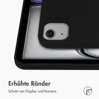 Accezz Liquid Silicone Back Cover mit Stifthalter Apple iPad Air 13 Zoll (2025) M3 / (2024) M2 - Schwarz