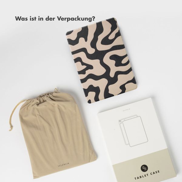 Selencia Vivid Klapphülle Samsung Galaxy Tab A9 Plus - Art Wave Black