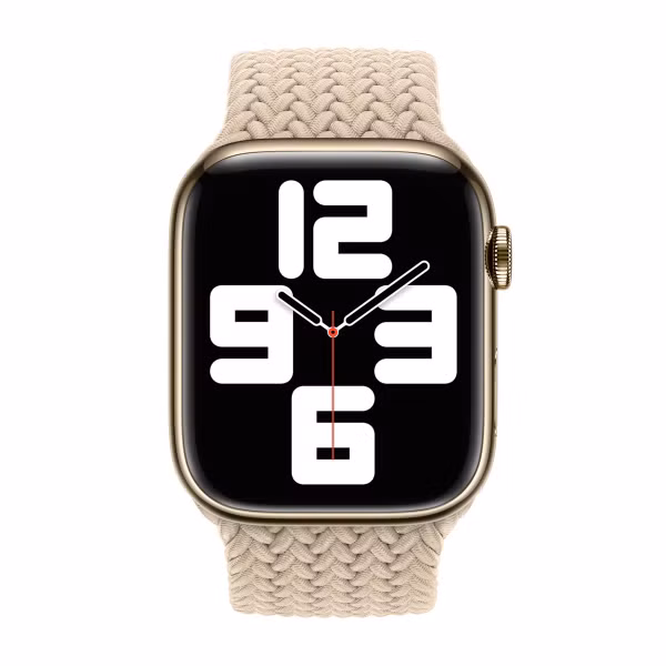 Apple Geflochtenes Solo Loop für  Apple Watch | 38/40/41/42 mm - Größe 6 - Beige
