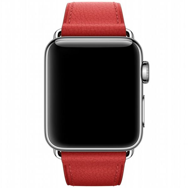 Apple Leather Band Classic Buckle für die Apple Watch Series 1-9 / SE - 38/40/41 mm / Series 10 - 42 mm - Rot