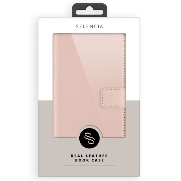 Selencia Echtleder Klapphülle Apple iPhone 12 (Pro) - Dusty Pink