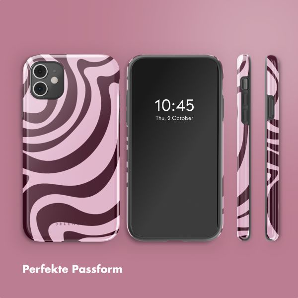 Selencia Vivid Back Cover Apple iPhone 11 - Wavy Swirl Pink Plum