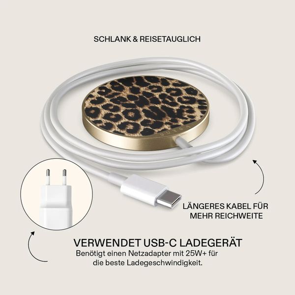 Burga Kabelloses magnetisches Ladegerät - MagSafe und Qi2 - Player / Gold