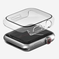 Uniq Legion Apple Watch Hülle mit Gehärtetem Glas-Displayschutz für die Apple Watch 7-9 - 45 mm - Dove (Clear)