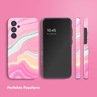 Selencia Vivid Back Cover Samsung Galaxy A35 - Pastel Lipstick Marble