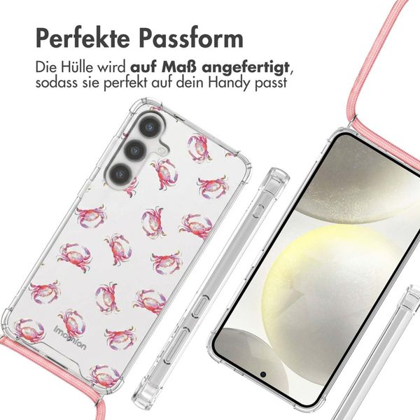 imoshion Design Hülle mit Band Samsung Galaxy S24 - Crab Watercolor