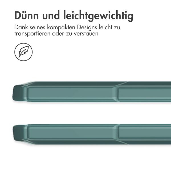 imoshion Trifold Hardcase Klapphülle für das Samsung Galaxy Tab S6 Lite (2020/2022/2024) - Grün