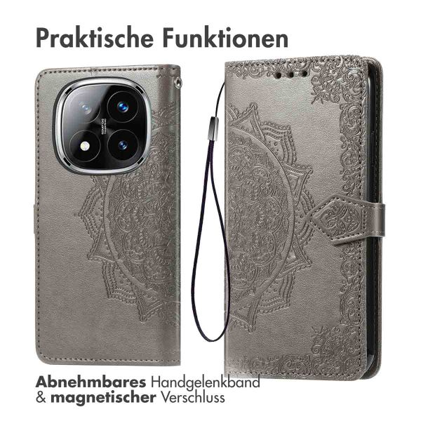 imoshion Mandala Klapphülle Xiaomi Redmi Note 14 Pro (4G) - Grau