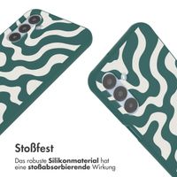 imoshion SilikonHülle design mit Band Samsung Galaxy A25 (5G) - Petrol Green Groovy
